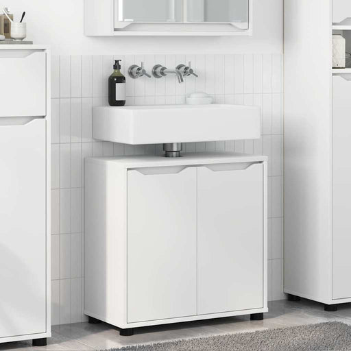 Cabinet pentru chiuvetă de baie cu raft Alb 60 x 30 x 60 cm - WALTI WALTI