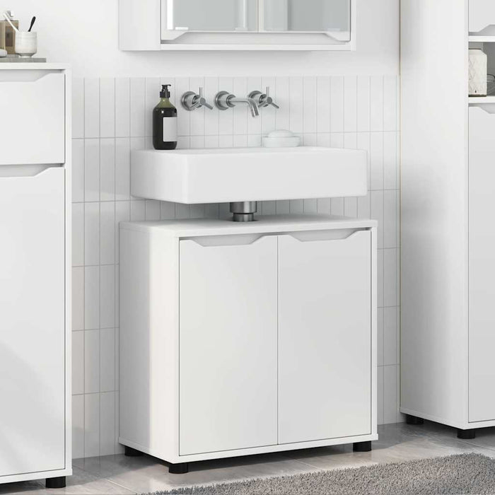 Cabinet pentru chiuvetă de baie cu raft Alb 60 x 30 x 60 cm - WALTI WALTI