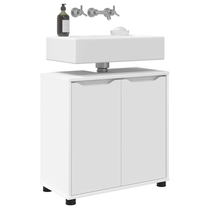 Cabinet pentru chiuvetă de baie cu raft Alb 60 x 30 x 60 cm - WALTI WALTI