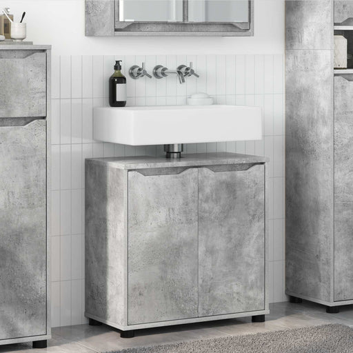 Cabinet pentru chiuvetă de baie Gri din beton 60 x 30 x 60 cm - WALTI WALTI