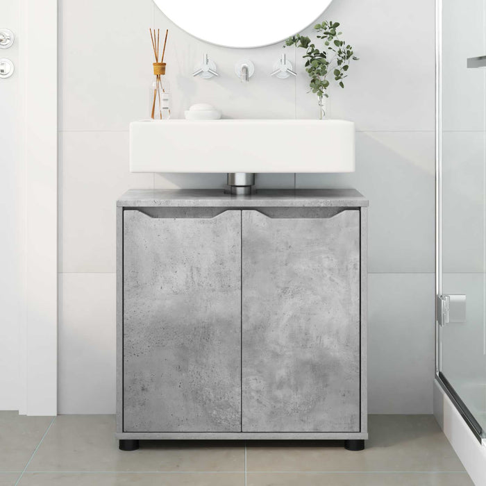 Cabinet pentru chiuvetă de baie Gri din beton 60 x 30 x 60 cm - WALTI WALTI