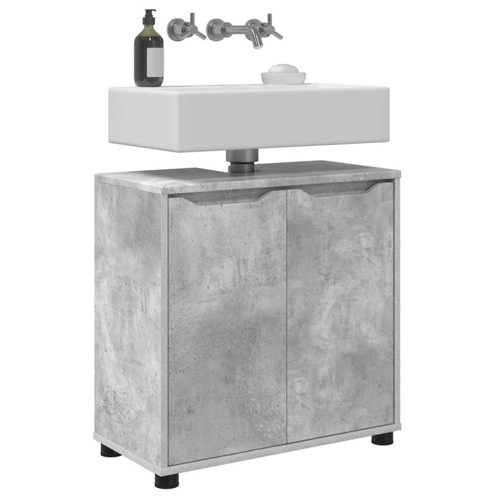 Cabinet pentru chiuvetă de baie Gri din beton 60 x 30 x 60 cm - WALTI WALTI