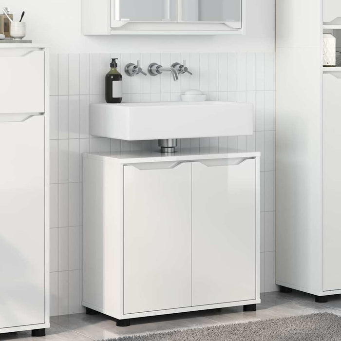 Cabinet pentru chiuvetă de baie Alb lucios 60 x 30 x 60 cm - WALTI WALTI