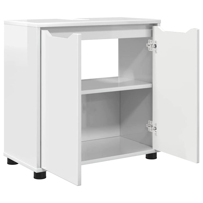 Cabinet pentru chiuvetă de baie Alb lucios 60 x 30 x 60 cm - WALTI WALTI