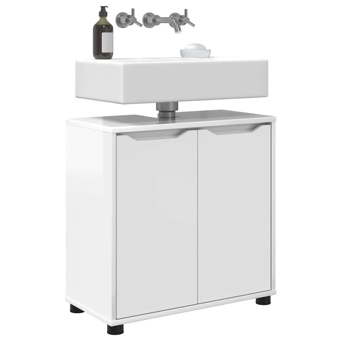 Cabinet pentru chiuvetă de baie Alb lucios 60 x 30 x 60 cm - WALTI WALTI
