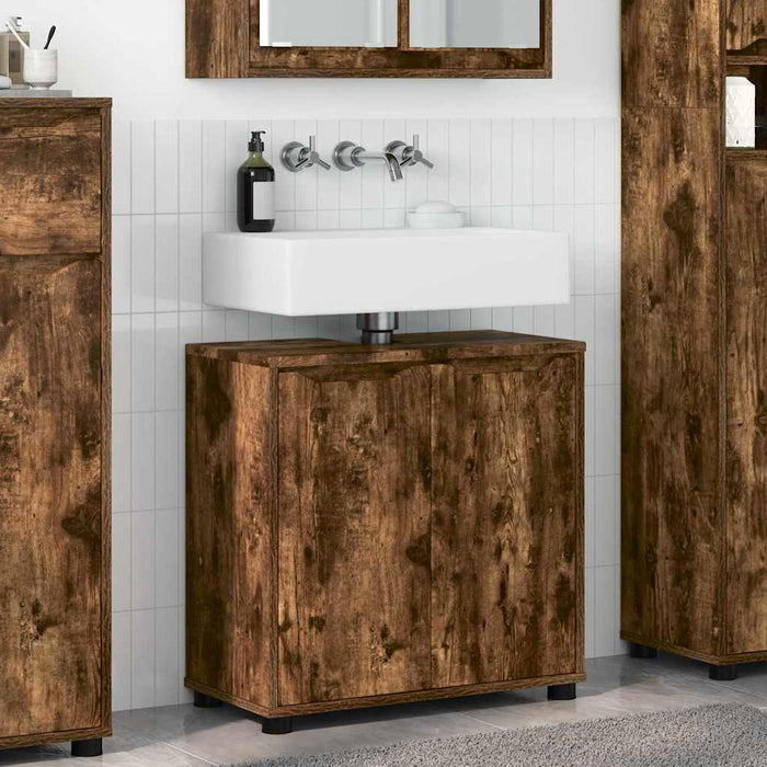 Cabinet pentru chiuvetă de baie Stejar fumuriu 60 x 30 x 60 cm - WALTI WALTI