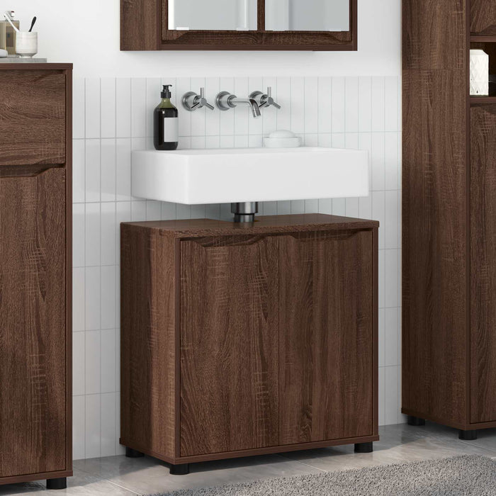 Cabinet pentru chiuvetă de baie Stejar închis 60 x 30 x 60 cm WALTI