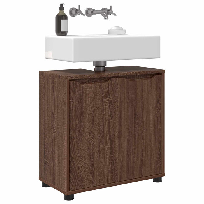 Cabinet pentru chiuvetă de baie Stejar închis 60 x 30 x 60 cm WALTI
