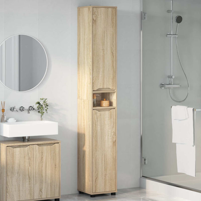 Dulap de Baie Stejar Sonoma 30,5 x 30 x 195 cm Lemn compozit WALTI
