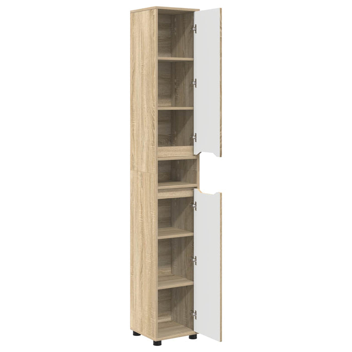 Dulap de Baie Stejar Sonoma 30,5 x 30 x 195 cm Lemn compozit WALTI