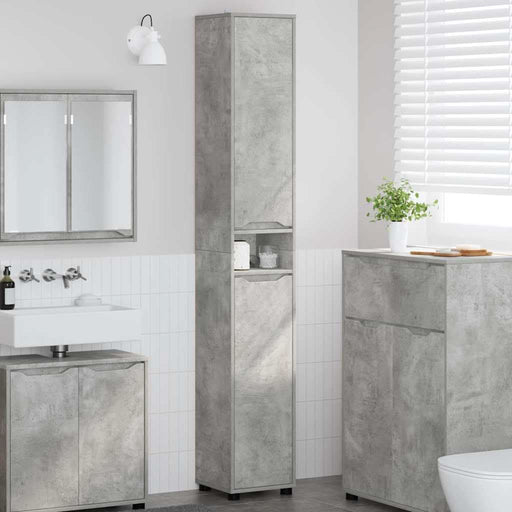 Dulap de Baie Gri din beton 30,5 x 30 x 195 cm Lemn compozit - WALTI WALTI