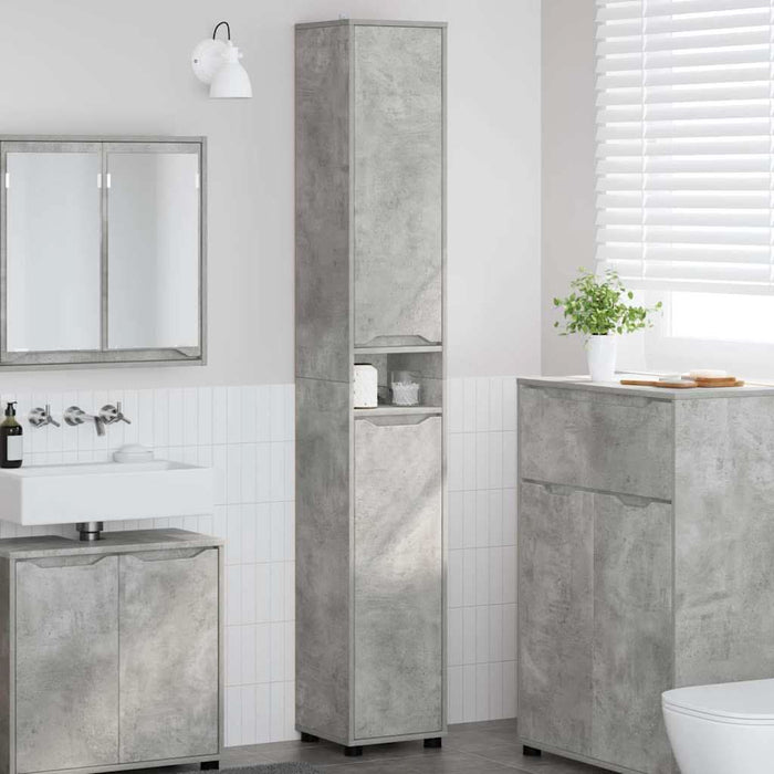 Dulap de Baie Gri din beton 30,5 x 30 x 195 cm Lemn compozit - WALTI WALTI
