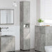 Dulap de Baie Gri din beton 30,5 x 30 x 195 cm Lemn compozit - WALTI WALTI