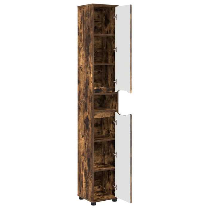 Dulap de Baie Stejar fumuriu 30,5 x 30 x 195 cm Lemn compozit - WALTI WALTI