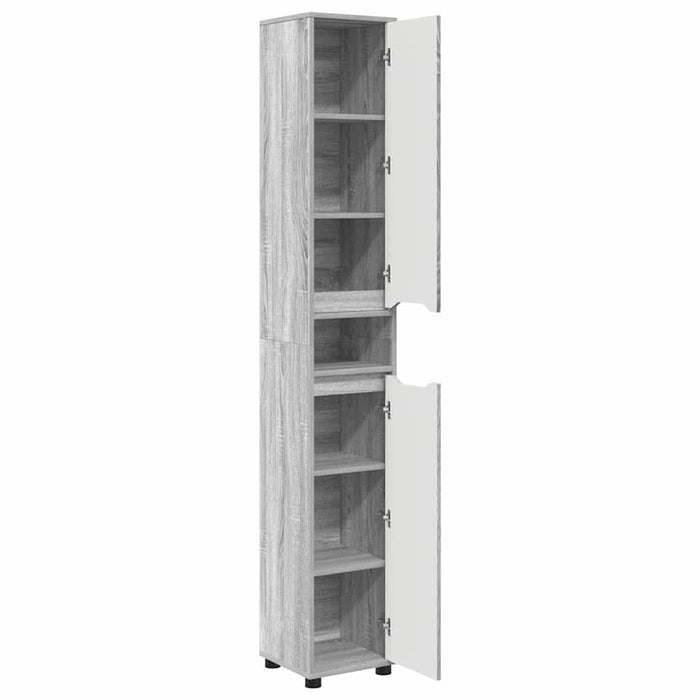 Dulap de Baie Gri Sonoma 30,5 x 30 x 195 cm Lemn compozit - WALTI WALTI