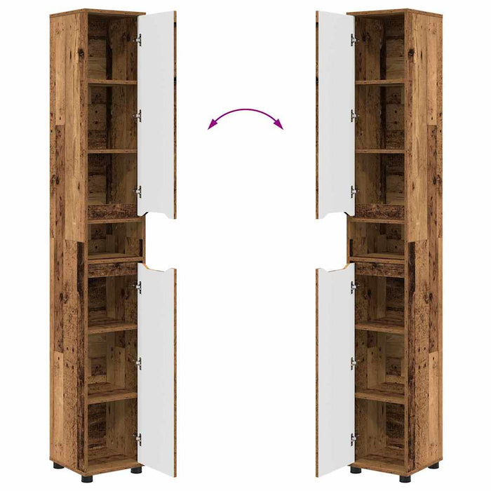 Dulap de Baie Lemn Vechi 30,5 x 30 x 195 cm Lemn compozit - WALTI WALTI