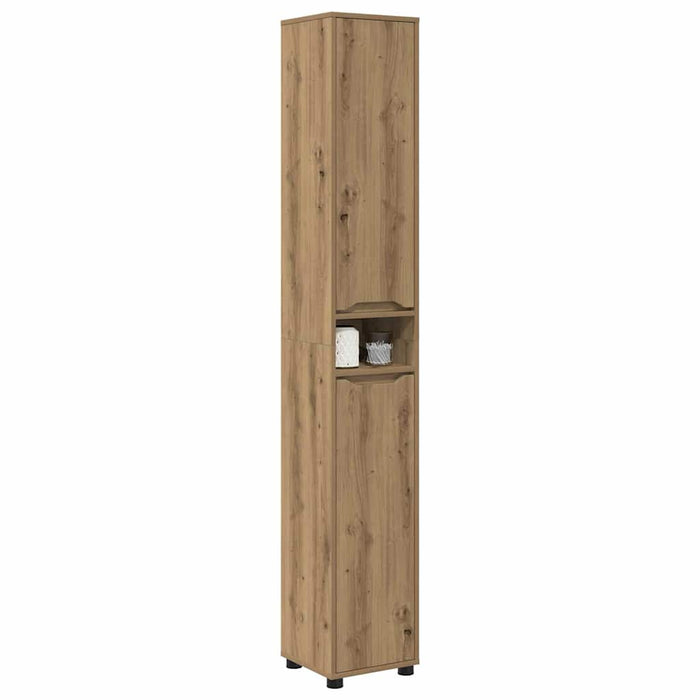 Dulap de Baie Stejar Artizanal 30,5 x 30 x 195 cm Lemn compozit WALTI