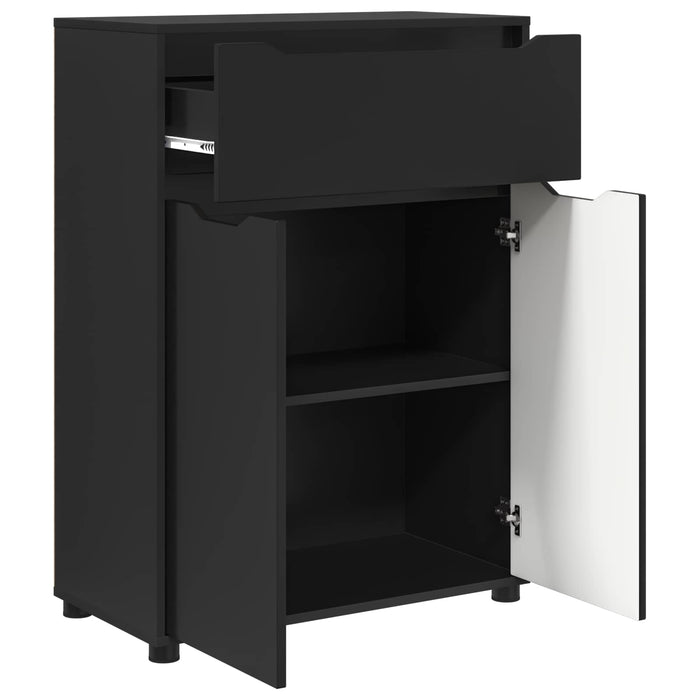 Dulap de Baie Negru 72,5 x 36,5 x 100 cm Lemn prelucrat WALTI