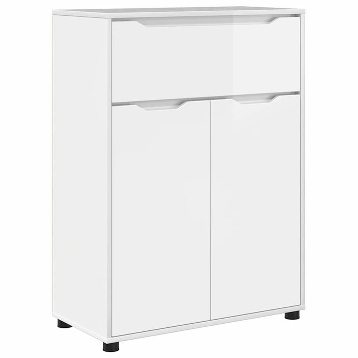 Dulap de Baie Alb lucios 72,5 x 36,5 x 100 cm Lemn prelucrat WALTI