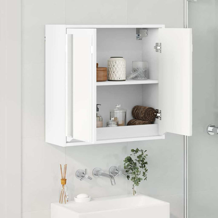 Dulap cu oglindă pentru baie Alb 60 x 20 x 60 cm Lemn compozit - WALTI WALTI