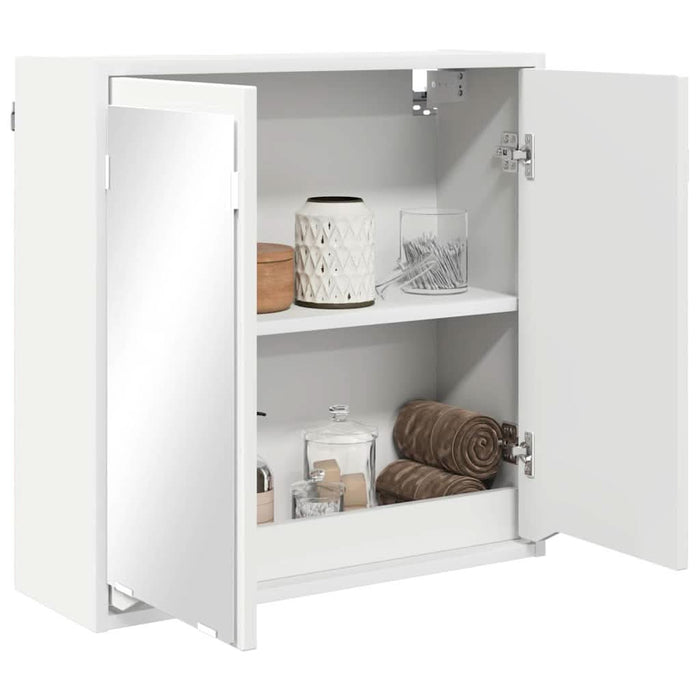 Dulap cu oglindă pentru baie Alb 60 x 20 x 60 cm Lemn compozit - WALTI WALTI