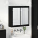Dulap cu oglindă pentru baie cu raft Negru 60 x 20 x 60 cm - WALTI WALTI