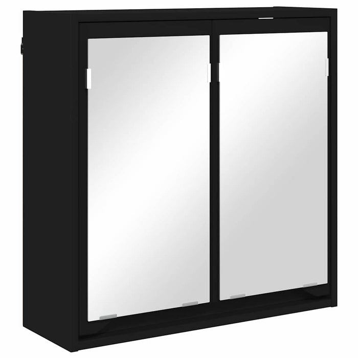 Dulap cu oglindă pentru baie cu raft Negru 60 x 20 x 60 cm - WALTI WALTI
