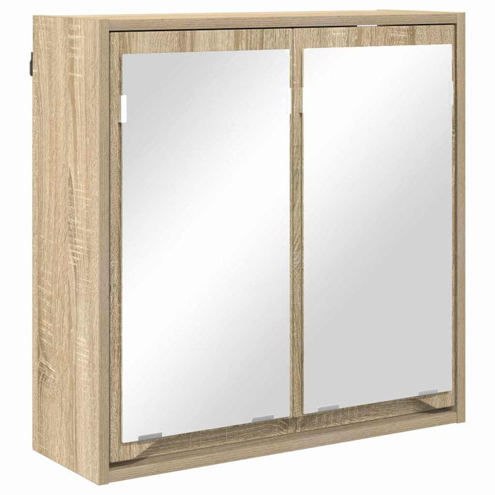 Dulap cu oglindă pentru baie Stejar Sonoma 60 x 20 x 60 cm WALTI