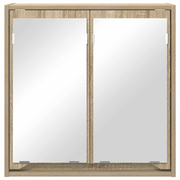 Dulap cu oglindă pentru baie Stejar Sonoma 60 x 20 x 60 cm WALTI