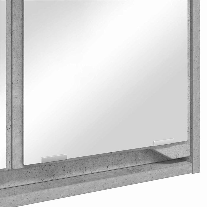 Dulap cu oglindă pentru baie Gri din beton 60 x 20 x 60 cm - WALTI WALTI
