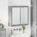 Dulap cu oglindă pentru baie Gri din beton 60 x 20 x 60 cm - WALTI WALTI