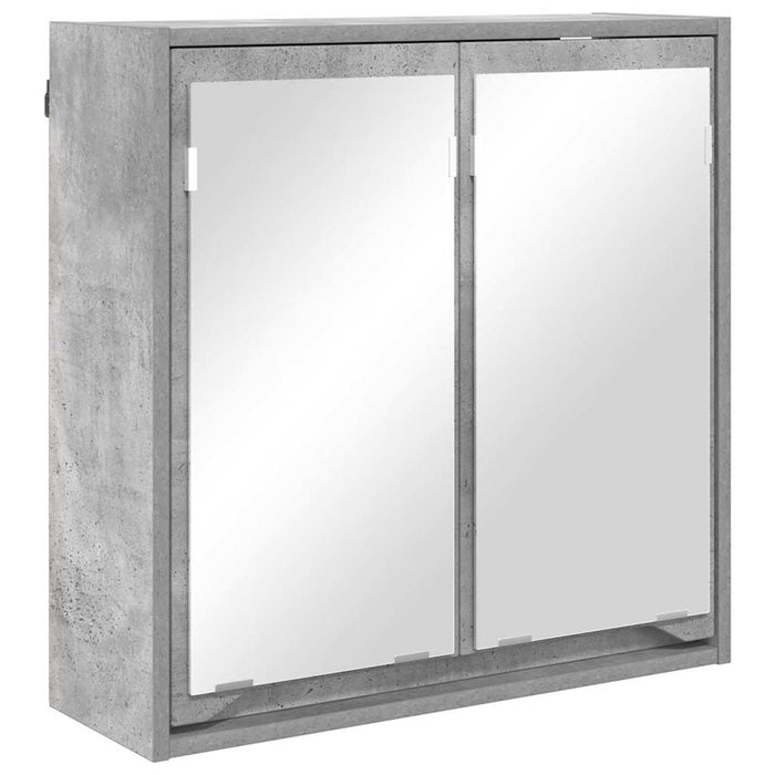 Dulap cu oglindă pentru baie Gri din beton 60 x 20 x 60 cm - WALTI WALTI