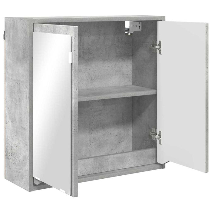 Dulap cu oglindă pentru baie Gri din beton 60 x 20 x 60 cm - WALTI WALTI