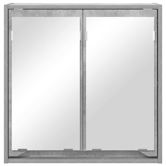 Dulap cu oglindă pentru baie Gri din beton 60 x 20 x 60 cm - WALTI WALTI