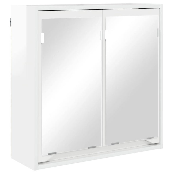 Dulap cu oglindă pentru baie cu raft Alb lucios 60 x 20 x 60 cm - WALTI WALTI