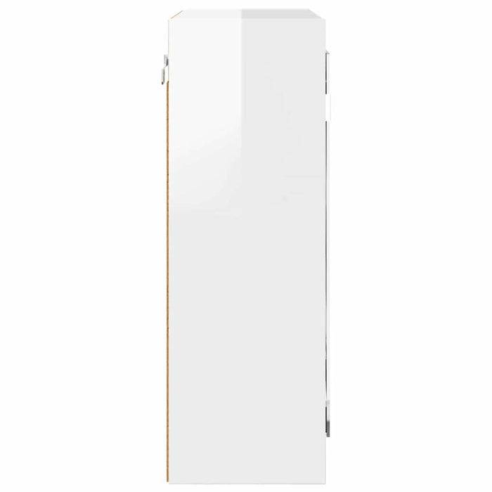 Dulap cu oglindă pentru baie cu raft Alb lucios 60 x 20 x 60 cm - WALTI WALTI