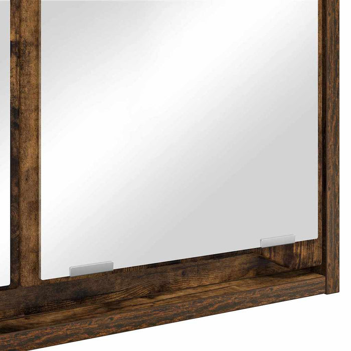 Dulap cu oglindă pentru baie Stejar fumuriu 60 x 20 x 60 cm WALTI