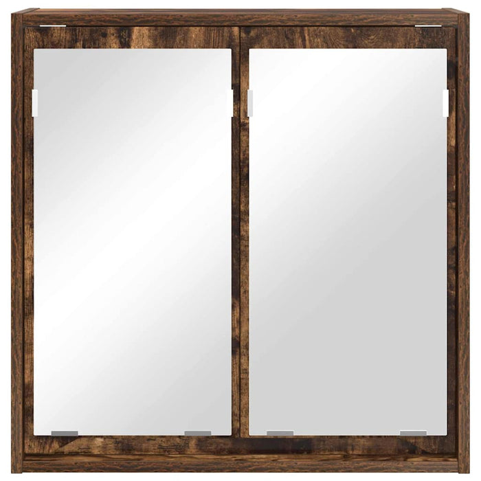 Dulap cu oglindă pentru baie Stejar fumuriu 60 x 20 x 60 cm WALTI