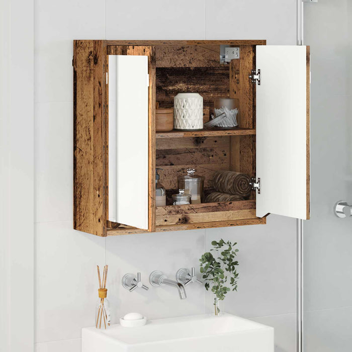 Dulap cu oglindă pentru baie Lemn Vechi 60 x 20 x 60 cm WALTI
