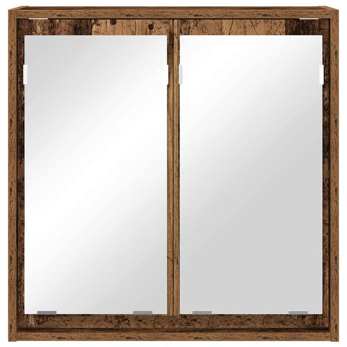 Dulap cu oglindă pentru baie cu raft Lemn Vechi 60 x 20 x 60 cm WALTI