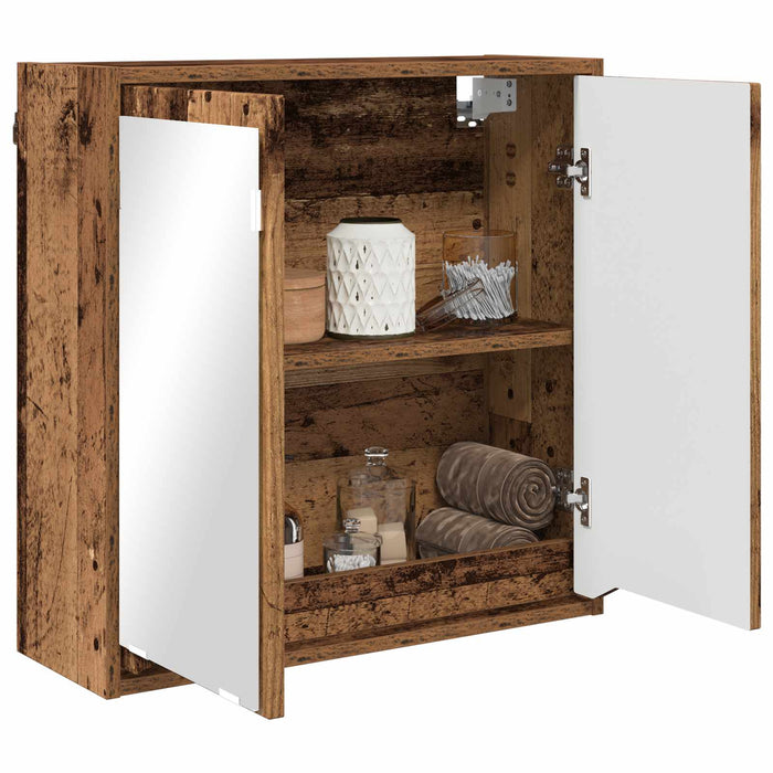 Dulap cu oglindă pentru baie Lemn Vechi 60 x 20 x 60 cm WALTI