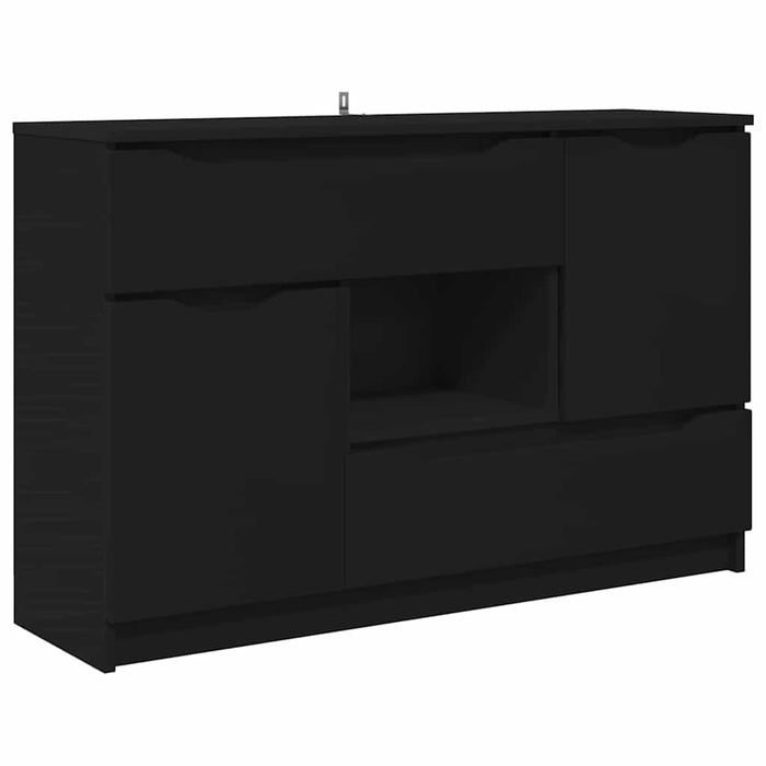 Bufet cu sertar Negru 100 x 30 x 65,6 Lemn compozit - WALTI WALTI