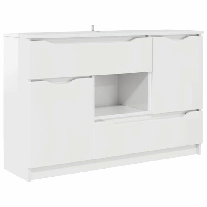 Bufet cu sertar Alb lucios 100 x 30 x 65,6 Lemn compozit - WALTI WALTI