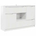 Bufet cu sertar Alb lucios 100 x 30 x 65,6 Lemn compozit - WALTI WALTI