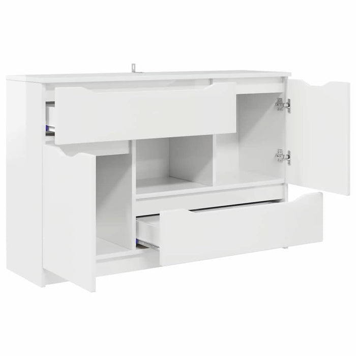 Bufet cu sertar Alb lucios 100 x 30 x 65,6 Lemn compozit - WALTI WALTI