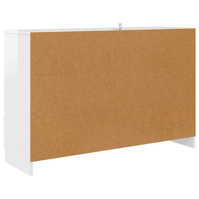Bufet cu sertar Alb lucios 100 x 30 x 65,6 Lemn compozit - WALTI WALTI