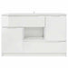 Bufet cu sertar Alb lucios 100 x 30 x 65,6 Lemn compozit - WALTI WALTI