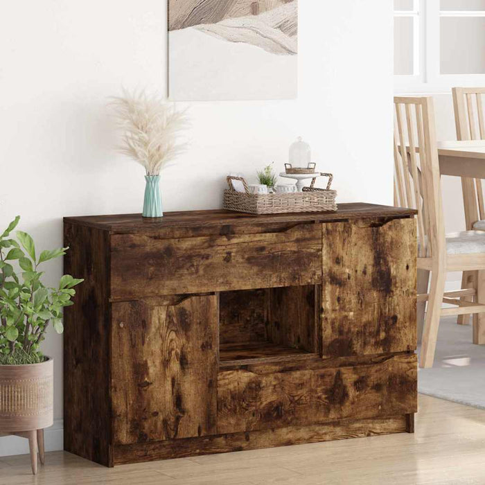 Bufet cu sertar Stejar fumuriu 100 x 30 x 65,6 Lemn compozit - WALTI WALTI