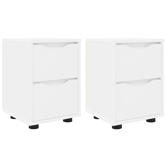 Mese de noptieră 2 pcs Alb 30,5 x 30 x 43 cm Lemn compozit - WALTI WALTI