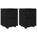 Mese de noptieră 2 pcs Negru 30,5 x 30 x 43 cm Lemn compozit - WALTI WALTI